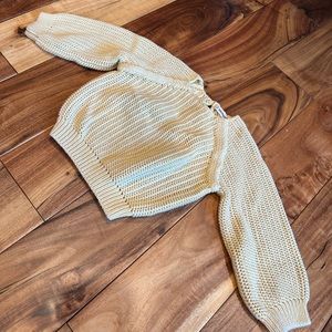 Misha & Puff Straw Knit Cotton Sweater 2-3yrs